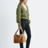 Strick-Cardigan aus Baumwolle mit Rippstrick