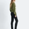 Strick-Cardigan aus Baumwolle mit Rippstrick