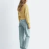 Strick-Cardigan aus Baumwolle mit Rippstrick