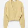 Strick-Cardigan aus Baumwolle mit Rippstrick