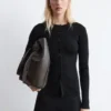 Strick-Cardigan aus Merinowolle mit Rippmuster