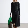 Strick-Cardigan aus Merinowolle mit Rippmuster