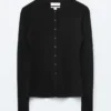Strick-Cardigan aus Merinowolle mit Rippmuster