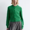Strick-Cardigan mit Rippbündchen