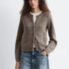 Strick-Cardigan mit Rippbündchen