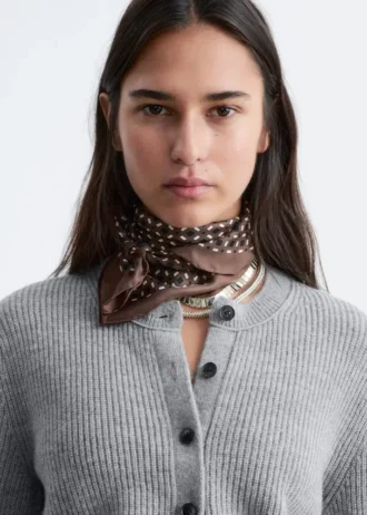 Strick-Cardigan mit Rippbündchen