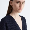 Strick-Cardigan mit Rippbündchen
