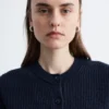 Strick-Cardigan mit Rippbündchen