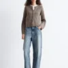 Strick-Cardigan mit Rippbündchen