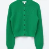 Strick-Cardigan mit Rippbündchen