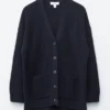 Strick-Cardigan mit Rippbündchen