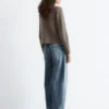 Strick-Cardigan mit Rippbündchen