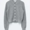 Strick-Cardigan mit Rippbündchen