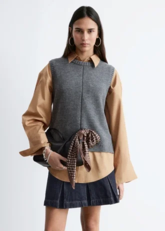 Strickpullover-Weste