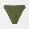Strukturierte Bikini-Slips mit hoher Taille