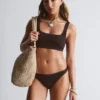 Strukturiertes Bikini-Oberteil