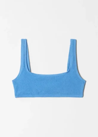 Strukturiertes Bikini-Oberteil mit quadratischem Ausschnitt