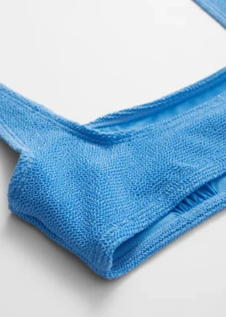 Strukturiertes Bikini-Oberteil mit quadratischem Ausschnitt