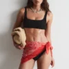 Strukturiertes Bikini-Oberteil mit quadratischem Ausschnitt