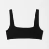 Strukturiertes Bikini-Oberteil mit quadratischem Ausschnitt