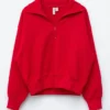 Sweatshirt mit Trichterkragen und Reißverschluss