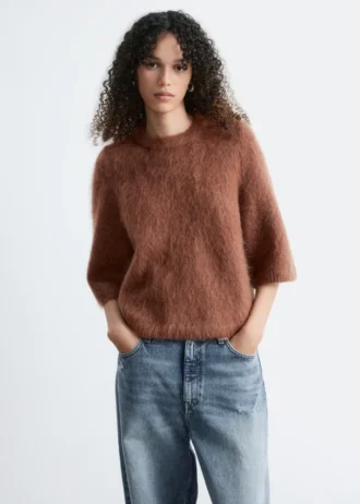 T-Shirt aus Mohair-Mischung