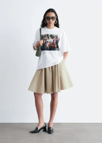 T-Shirt mit übergroßem Aufdruck