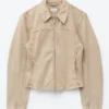 Taillierte Jeansjacke mit Reißverschluss