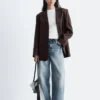 Taillierter Leinen-Blazer