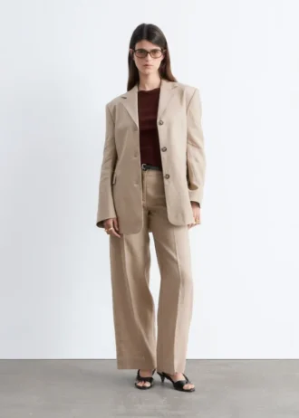 Taillierter Leinen-Blazer