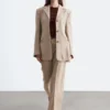 Taillierter Leinen-Blazer