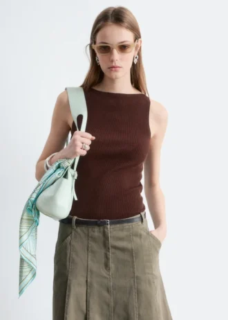 Tanktop aus Rippstrick