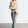 Tanktop mit Wellenkante