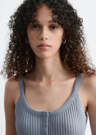 Tanktop mit Wellenkante