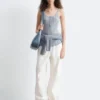 Tanktop mit Wellenkante