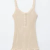 Tanktop mit Wellenkante