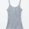 Tanktop mit Wellenkante
