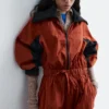 Technisches Midikleid mit Kordelzug
