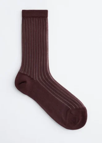Transparente Rippensocken