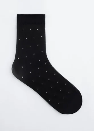 Transparente Socken mit Punktmuster