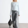 Transparentes Langarmshirt