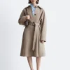Trenchcoat aus Wolle mit Bindegürtel