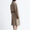 Trenchcoat aus Wolle mit Bindegürtel