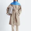 Trenchcoat mit kariertem Muster und Schnallengürtel