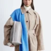 Trenchcoat mit kariertem Muster und Schnallengürtel