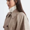 Trenchcoat mit kariertem Muster und Schnallengürtel