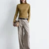 Twillhose mit weitem Bein