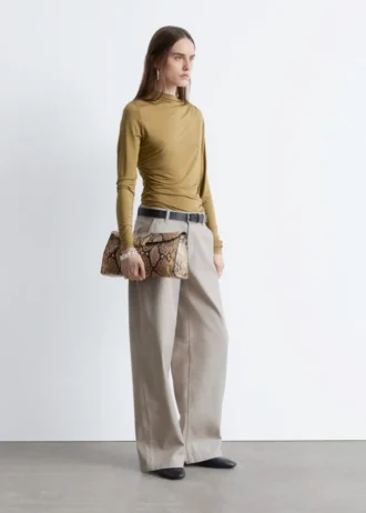 Twillhose mit weitem Bein