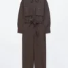 Utility-Jumpsuit mit Gürtel