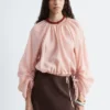 Voluminöse Bluse mit Bindedetails